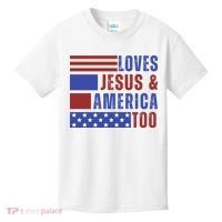 Love Jesus And America Too Kids T-Shirt thumb 0