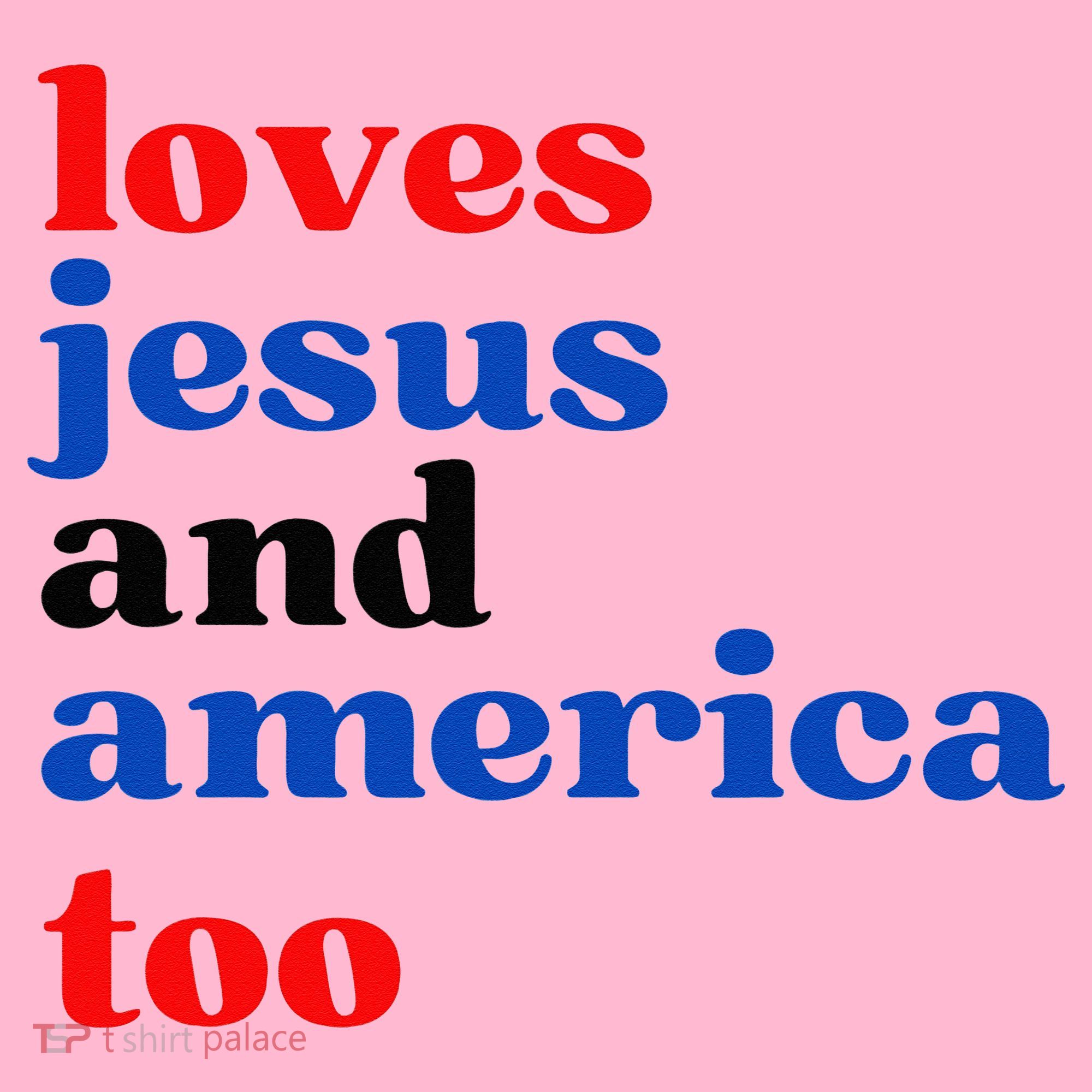 Loves Jesus And America Too Patriotic Coaster