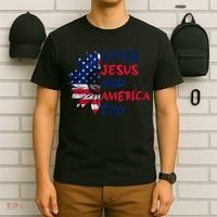 Loves Jesus And America Too Sunflower T-Shirt thumb 6