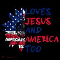 Loves Jesus And America Too Sunflower Coffee Mug thumb 5