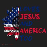 Loves Jesus And America Too Sunflower Beanie thumb 2