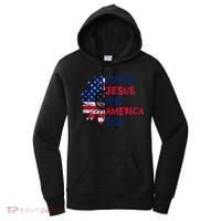 Loves Jesus And America Too Sunflower Women's Hoodie thumb 0