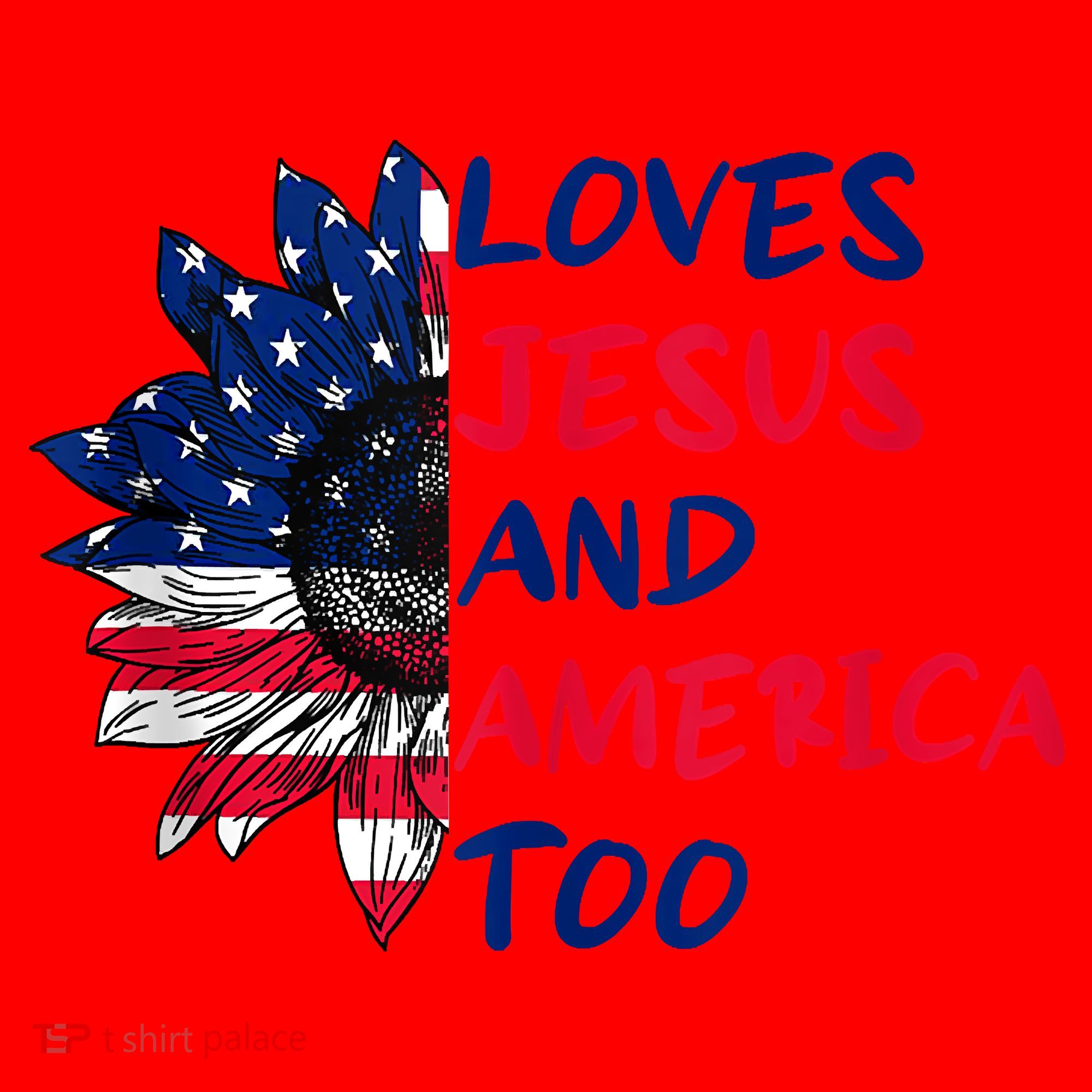 Loves Jesus And America Too Sunflower Santa Hat
