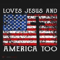 Loves Jesus And America Too Usa Patriotic Women's Hoodie thumb 2