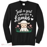Lamb Just A Girl Who Loves Lambs Cute Animals Lover Sweatshirt thumb 0