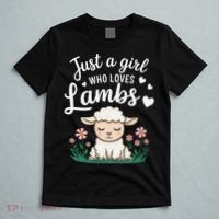 Lamb Just A Girl Who Loves Lambs Cute Animals Lover T-Shirt thumb 5
