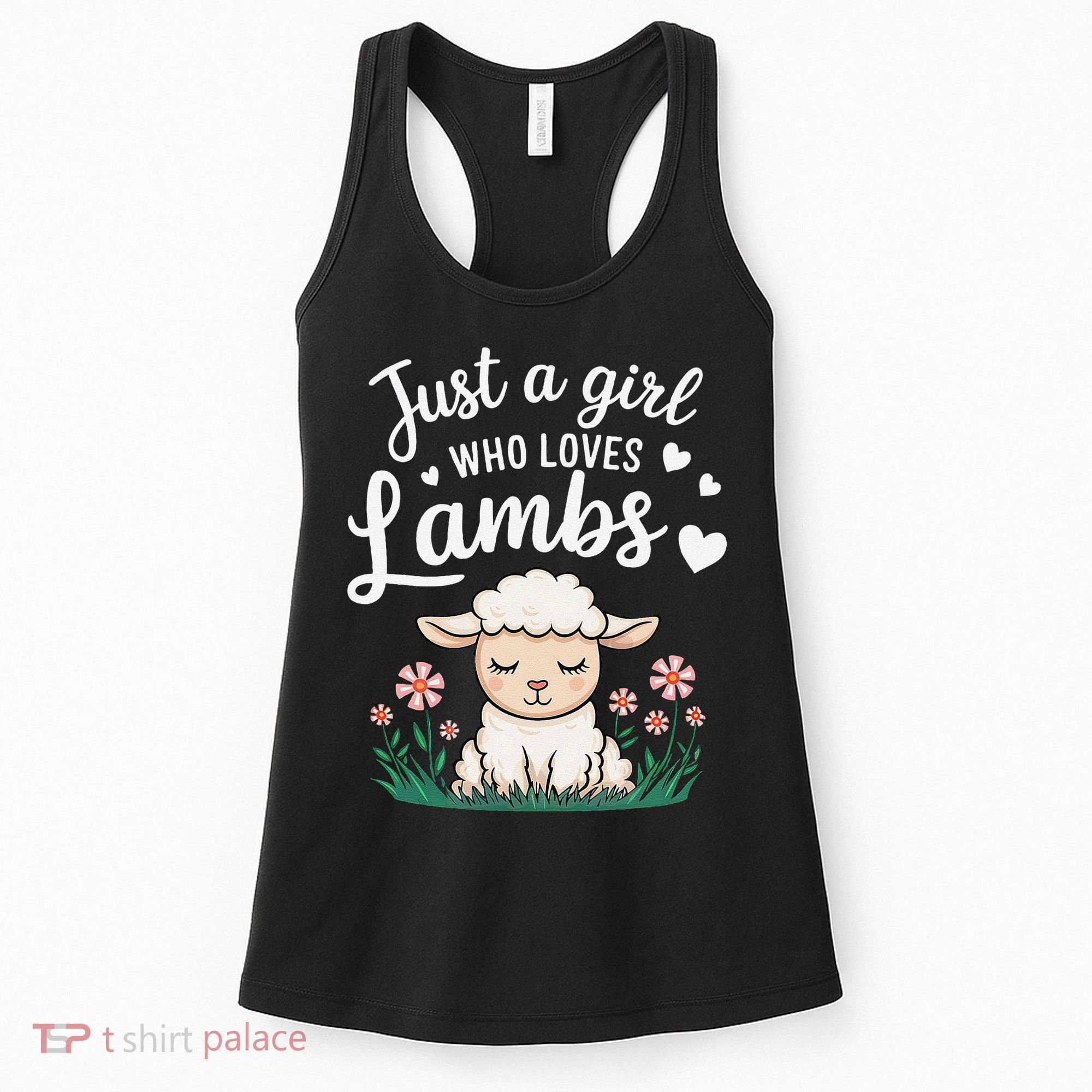 Lamb Just A Girl Who Loves Lambs Cute Animals Lover Women's Tank Top