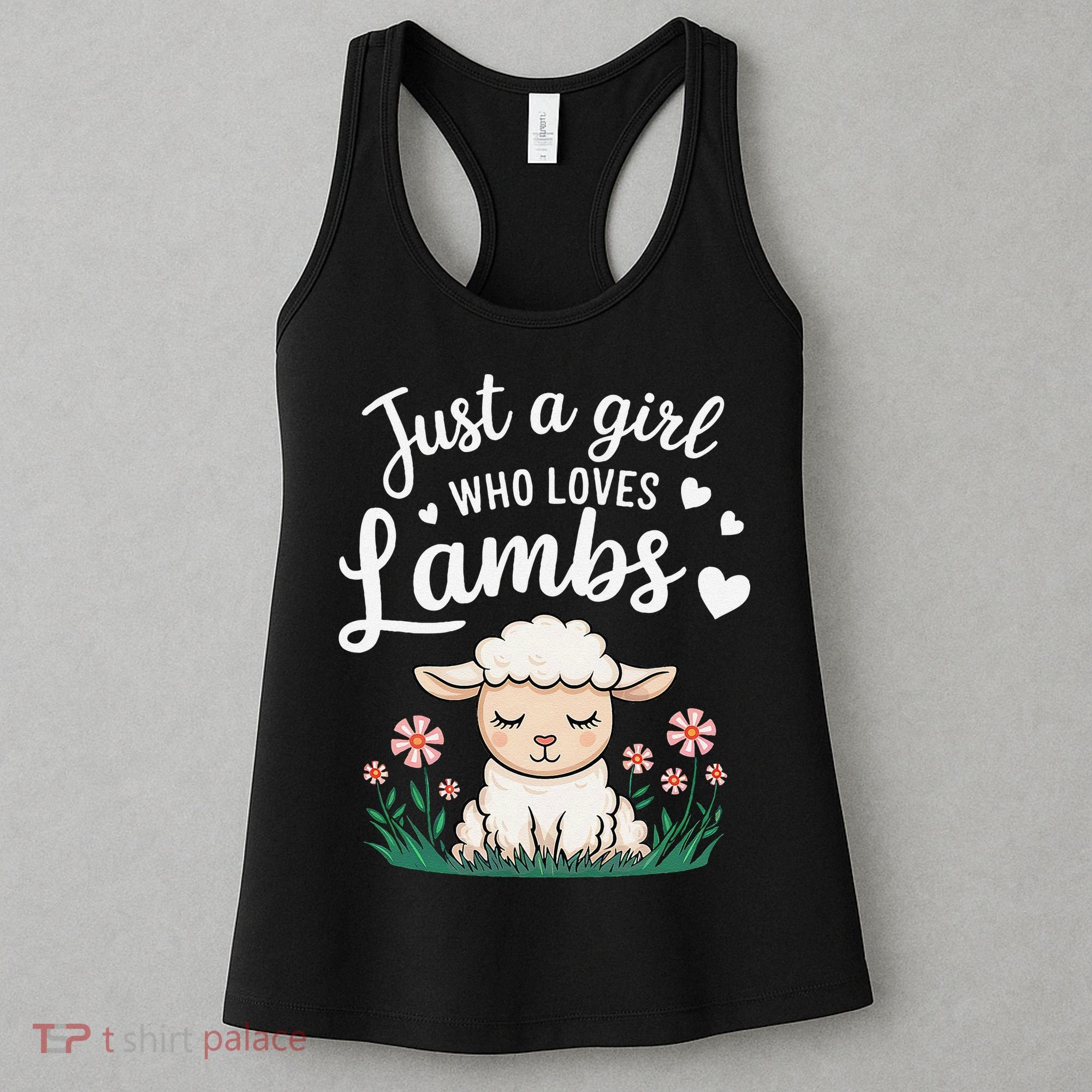 Lamb Just A Girl Who Loves Lambs Cute Animals Lover Women's Tank Top