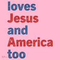 Loves Jesus And America Too Coaster thumb 2