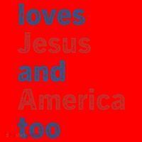 Loves Jesus And America Too Santa Hat thumb 1