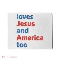 Loves Jesus And America Too Mousepad thumb 0