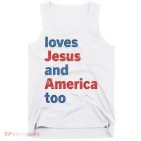 Loves Jesus And America Too Tank Top thumb 0