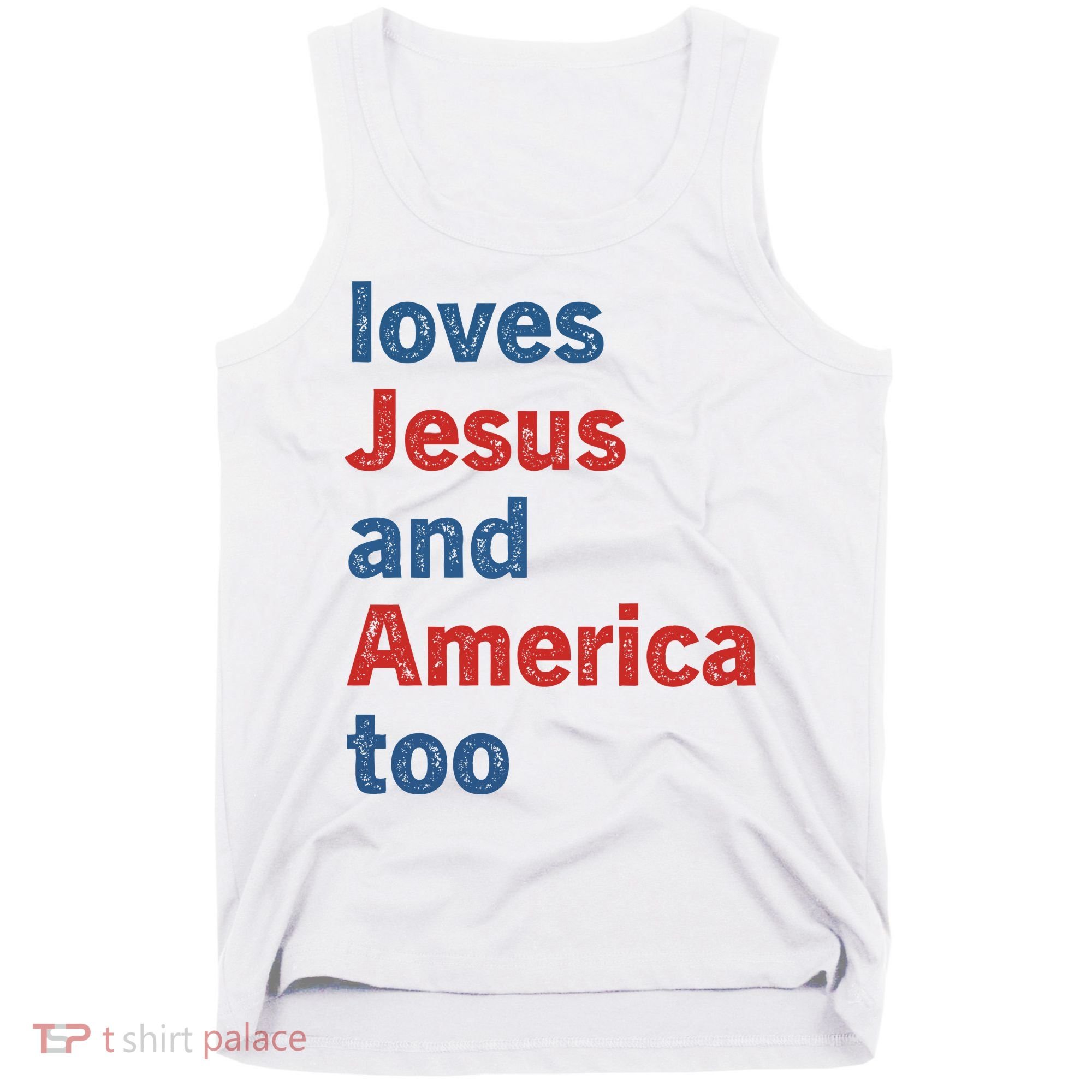 Loves Jesus And America Too Tank Top
