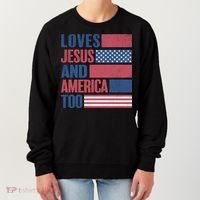 Love Jesus America Too Women's Sweatshirt thumb 0