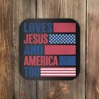 Love Jesus America Too Coaster thumb 0