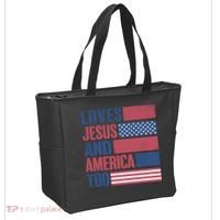 Love Jesus America Too Tote Bag thumb 2