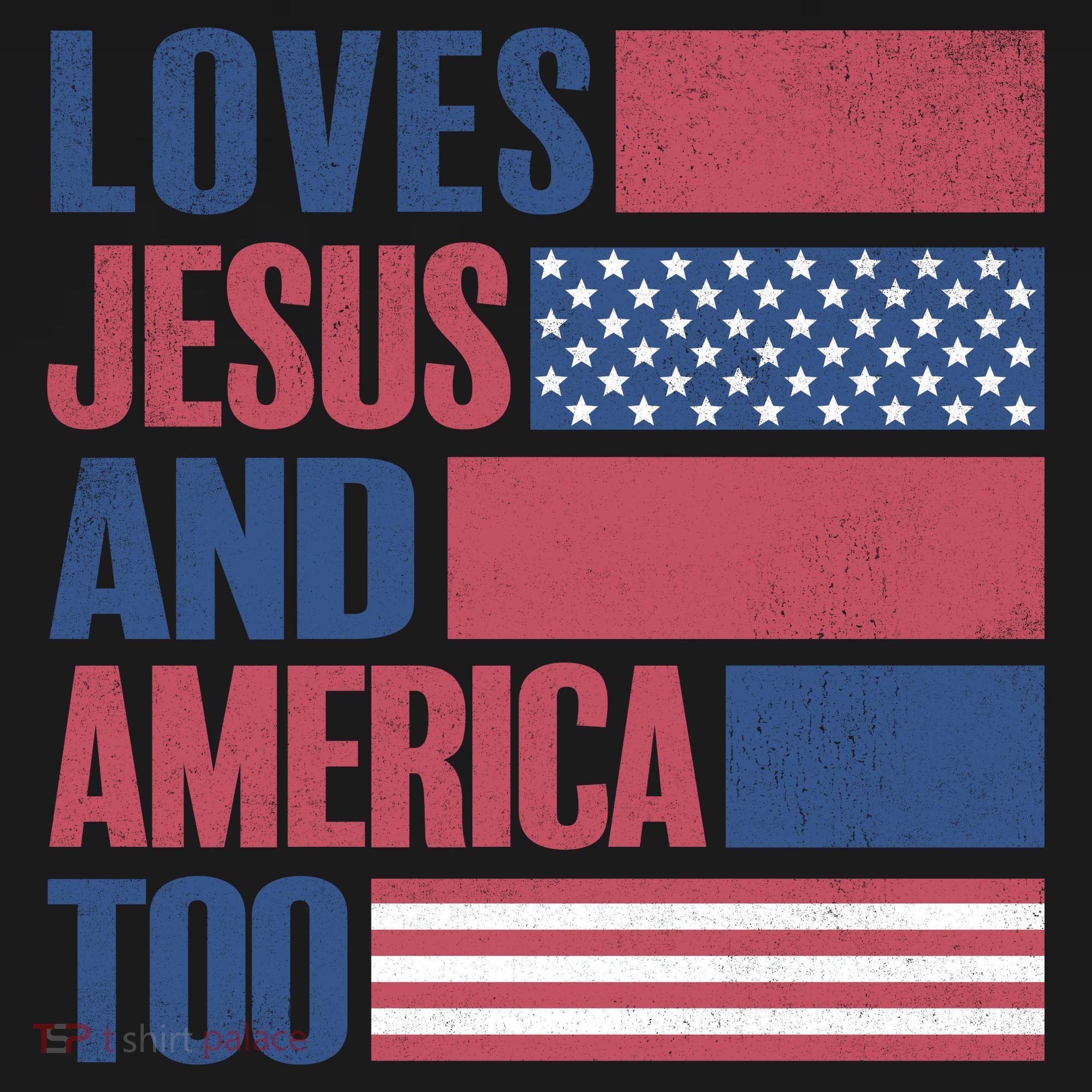 Love Jesus America Too Tote Bag