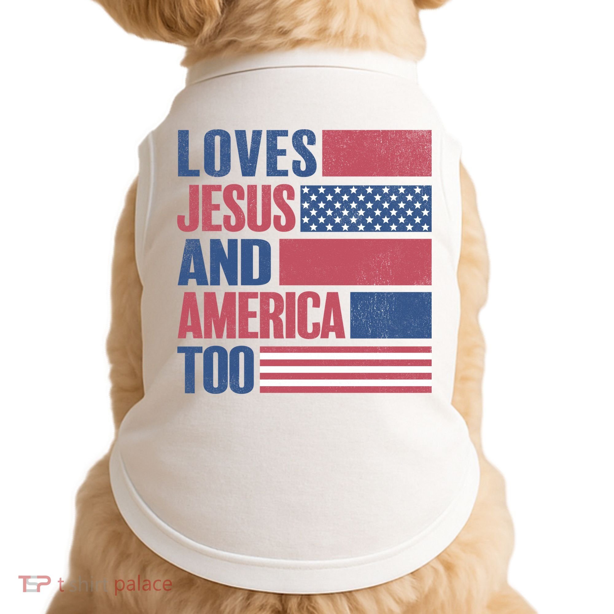 Love Jesus America Too Doggie Tank