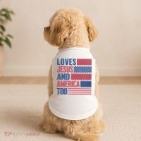 Love Jesus America Too Doggie Tank thumb 2