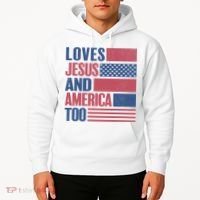 Love Jesus America Too Hoodie thumb 2