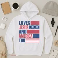 Love Jesus America Too Hoodie thumb 3