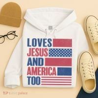 Love Jesus America Too Hoodie thumb 4