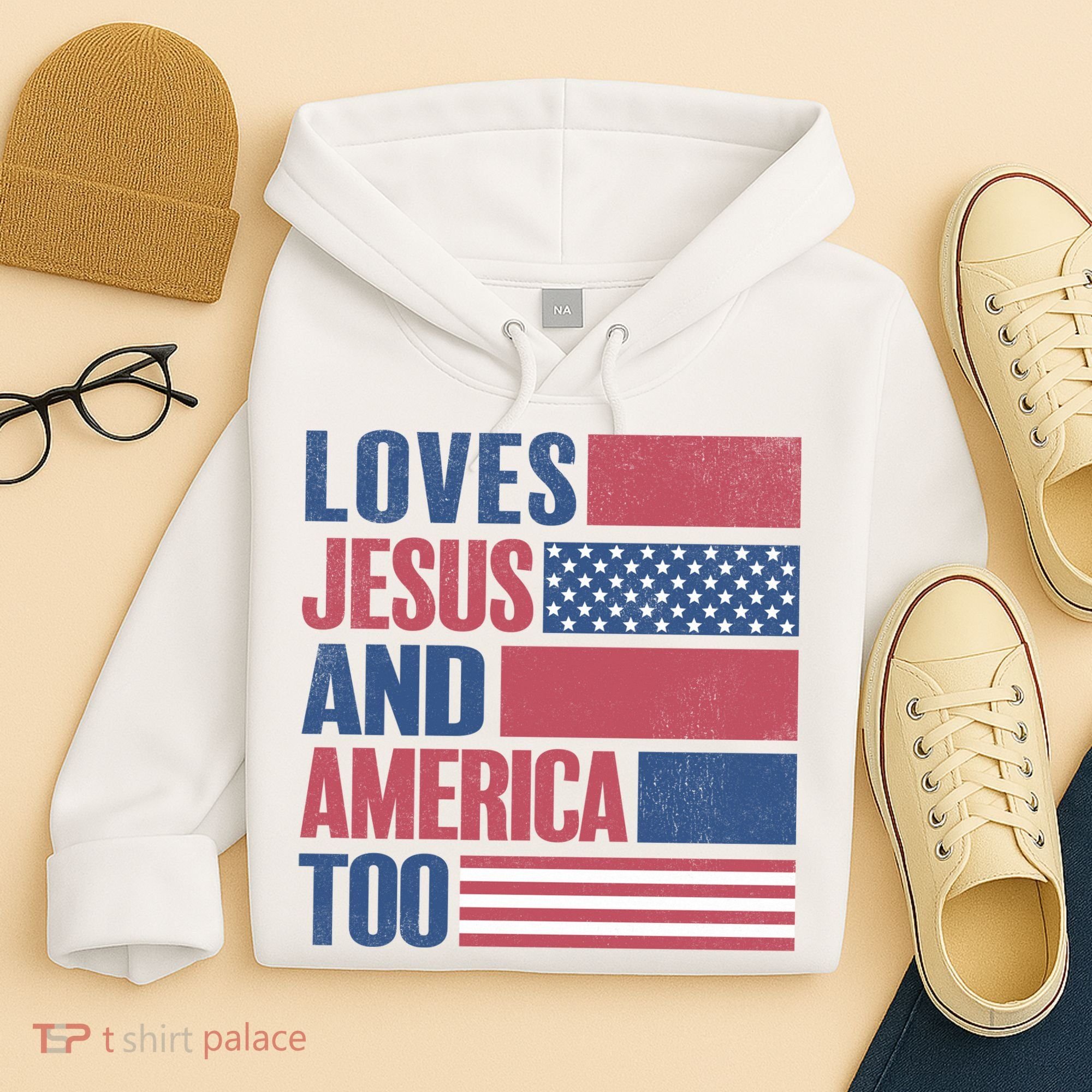 Love Jesus America Too Hoodie