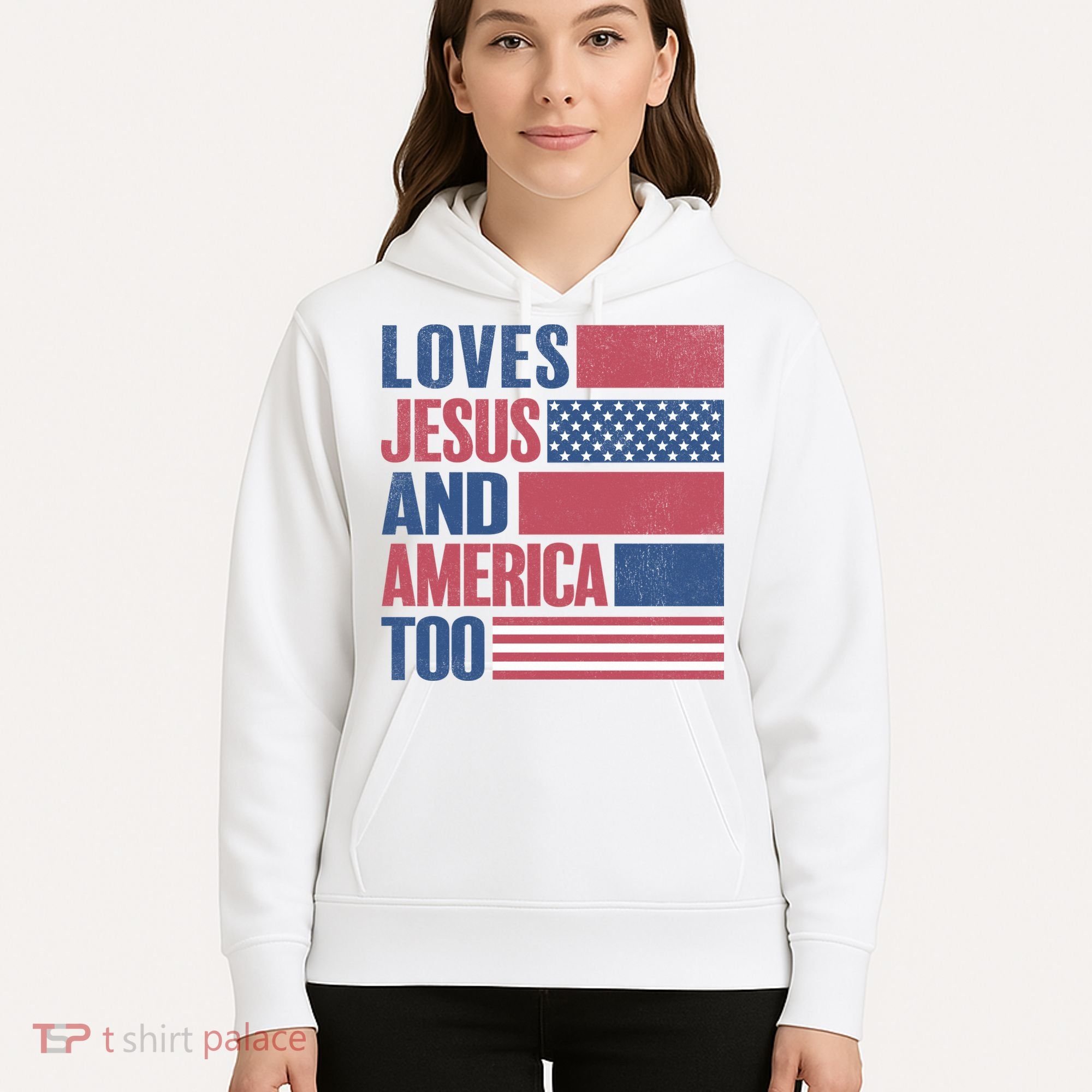 Love Jesus America Too Hoodie