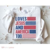 Love Jesus America Too Sweatshirt thumb 2