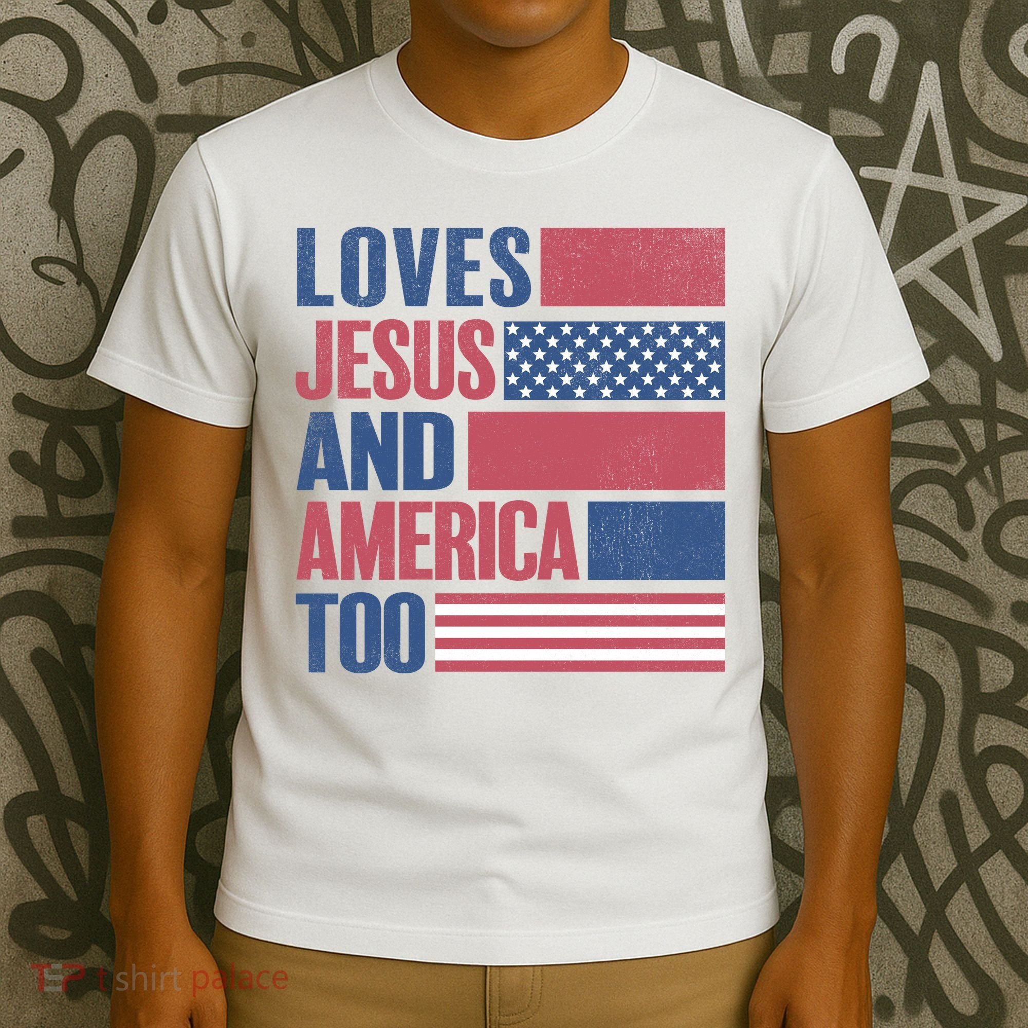 Love Jesus America Too T-Shirt