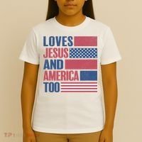 Love Jesus America Too T-Shirt thumb 4