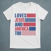 Love Jesus America Too T-Shirt thumb 5