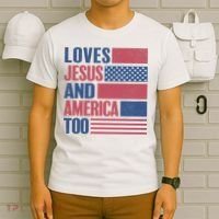 Love Jesus America Too T-Shirt thumb 6