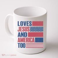 Love Jesus America Too Coffee Mug thumb 0