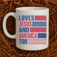 Love Jesus America Too Coffee Mug thumb 2