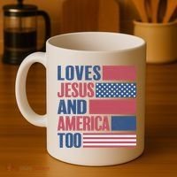Love Jesus America Too Coffee Mug thumb 4