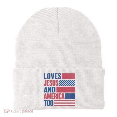 Love Jesus America Too Beanie