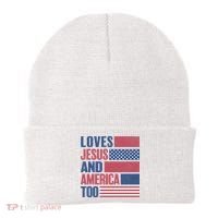 Love Jesus America Too Beanie thumb 0