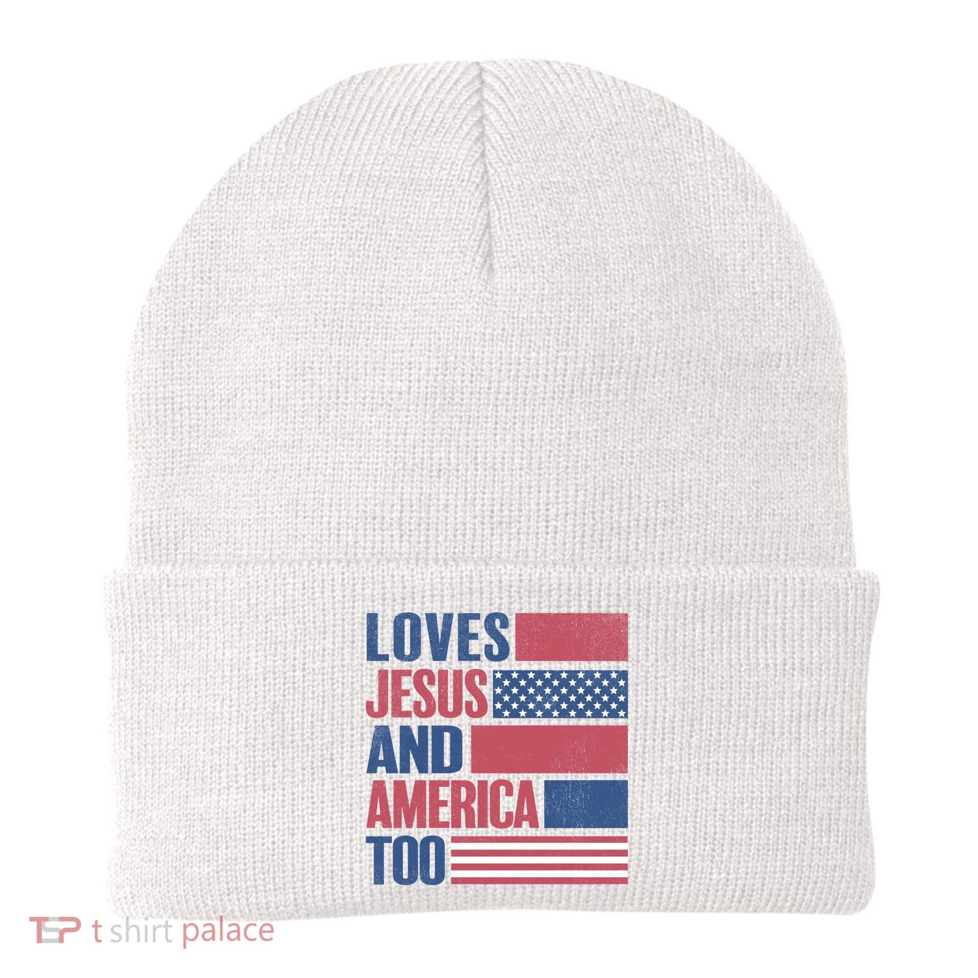 Love Jesus America Too Beanie