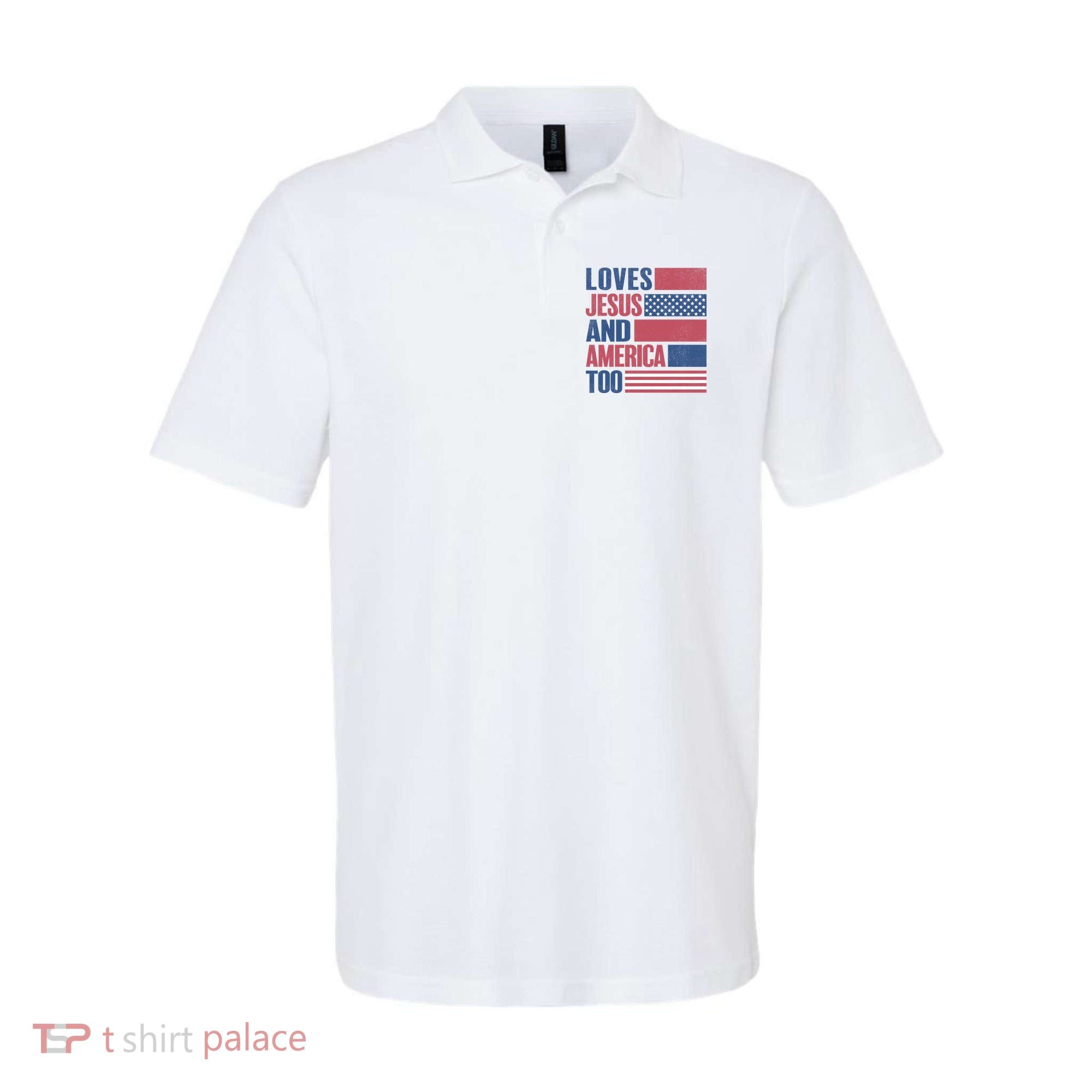 Love Jesus America Too Polo