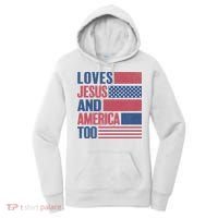 Love Jesus America Too Women's Hoodie thumb 0