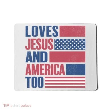 Love Jesus America Too Mousepad