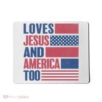 Love Jesus America Too Mousepad thumb 0