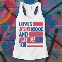 Love Jesus America Too Women's Tank Top thumb 3