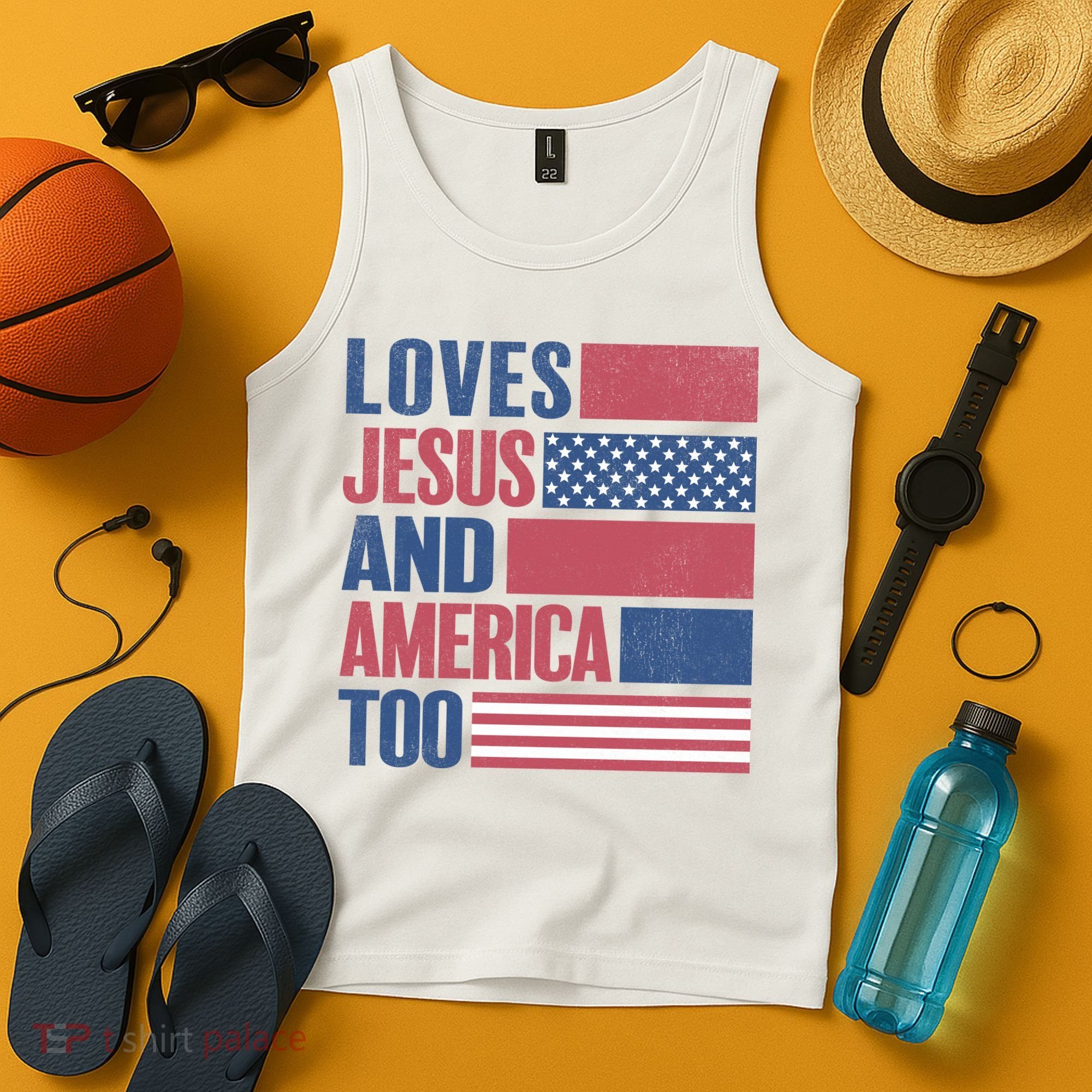 Love Jesus America Too Tank Top