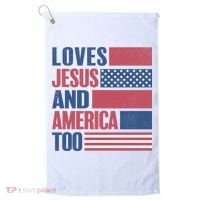 Love Jesus America Too Golf Towel thumb 0