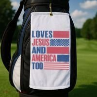 Love Jesus America Too Golf Towel thumb 2