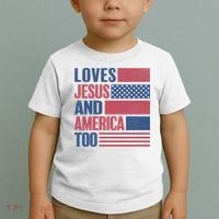 Love Jesus America Too Toddler T-Shirt thumb 2