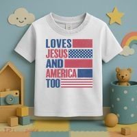 Love Jesus America Too Toddler T-Shirt thumb 3