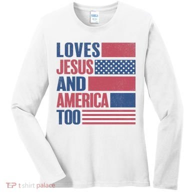 Love Jesus America Too Women's Long Sleeve Shirt